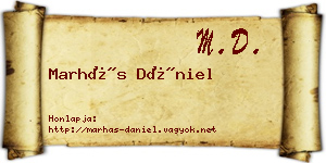 Marhás Dániel névjegykártya
